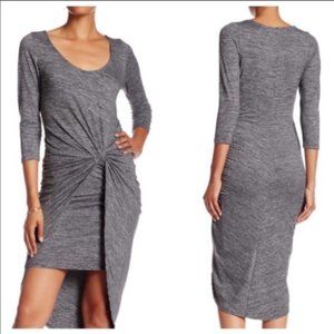 *Asymmetrical grey knot dress